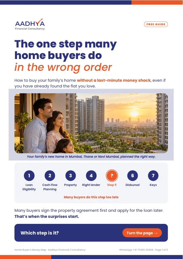 Home Buyer's Money Map, a 5-page guide by Aadhya Financial Consultancy
